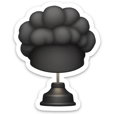 lamp with afro sticker