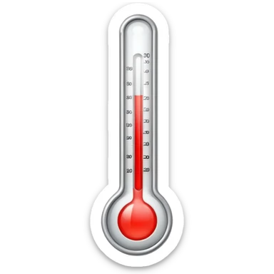 a medical thermometer whose temperature has risen too high sticker