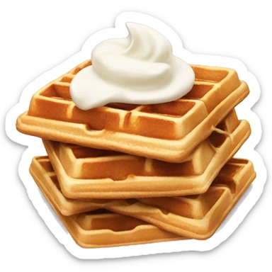 waffles with cream sticker