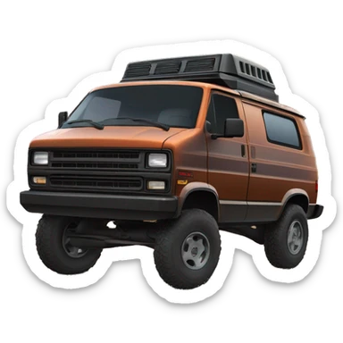 Hot Premium 1985 Dark Trooper Chevy Astro rust off-road van  sticker