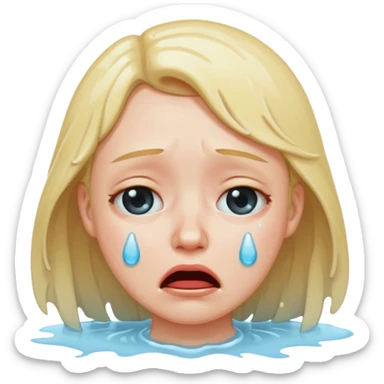 cry face sticker