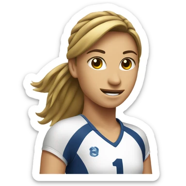 a pretty volleyball  sticker