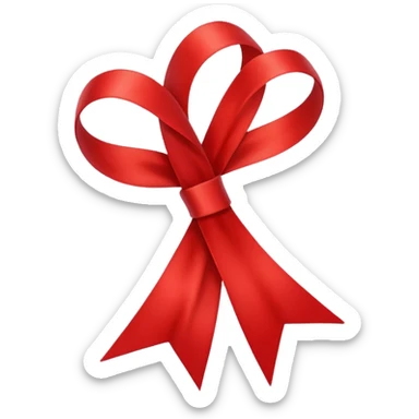 red ribbon sticker