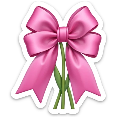 Pink tulips with a bow sticker