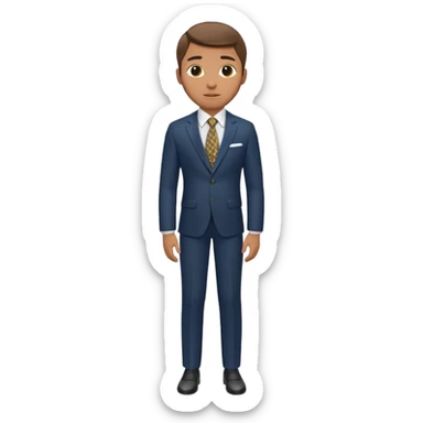 Young man, tailored trousers, suit jacket, and tie

 sticker