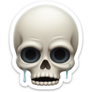 crying skull sticker
