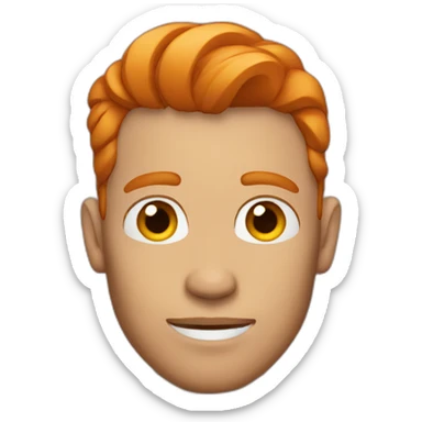 man with ginger fade sticker