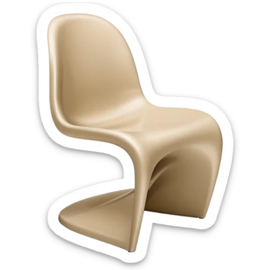 Panton Chair Vitra in color beige sticker
