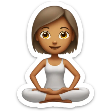 yoga tan girl sticker