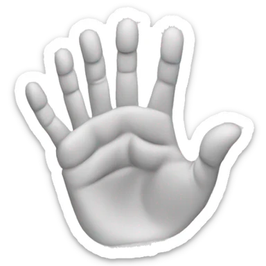hand with 5 fingers sticker