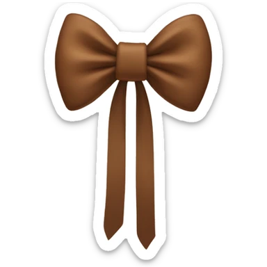 brown bow sticker