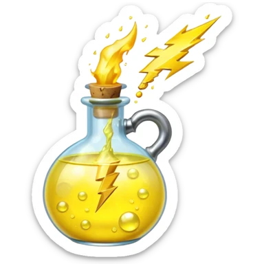 yellow potion and thunder sticker