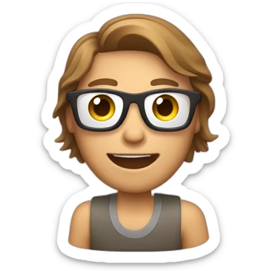 Video editor front of computer sticker