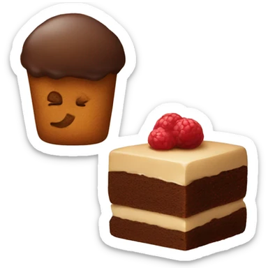 Brown desserts sticker