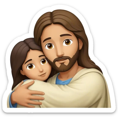 Jesus hug sticker