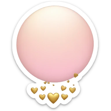 Light pink moon and gold heart  sticker