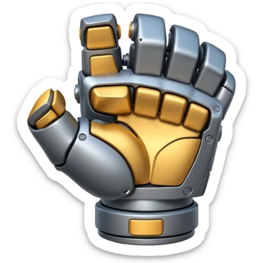 bulky robot fist, palm hidden, back of fist visible sticker
