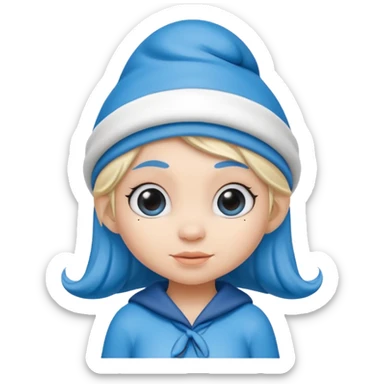 girl smurf  sticker
