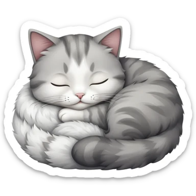 cat sleeping peacefully sticker