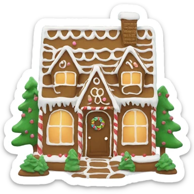 aesthetic gingerbread house  sticker