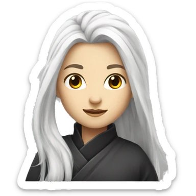 long-white-hair,ninja-girl sticker