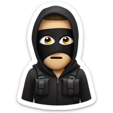 robber with black bag on shoulder sticker