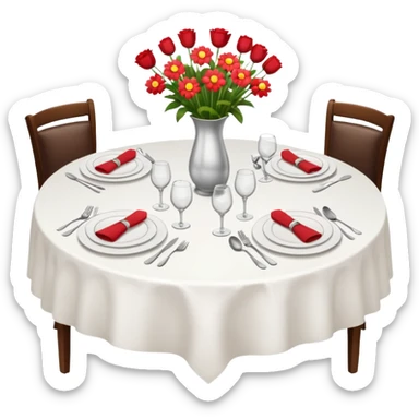 set table for shared dining sticker