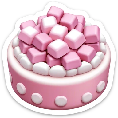 Cioccolata rosa con sopra Marshmallow sticker