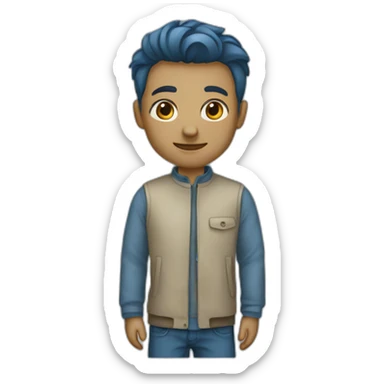 Designer blue sticker