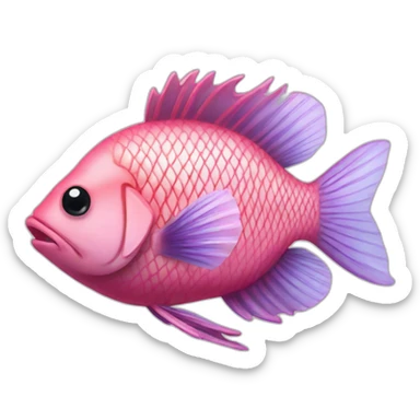 Pescado rosa sticker