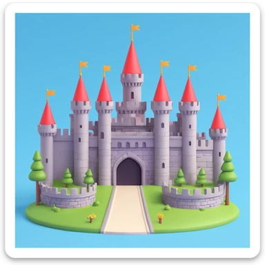 king and queen, castle background sticker