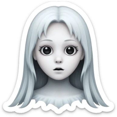 Gothic style ghost sticker