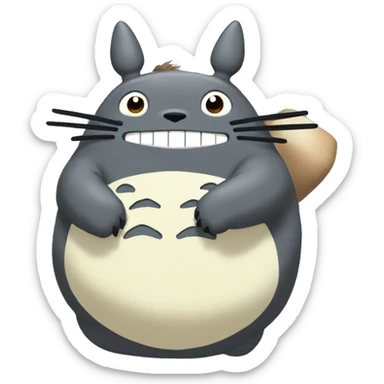 totoro side runing sticker