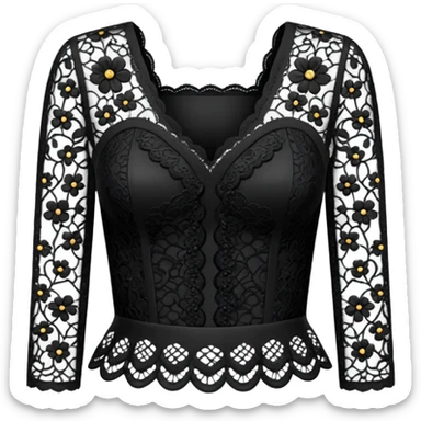 black Lace Clothing sticker