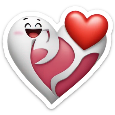 heart in love K + V sticker