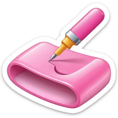 make a nail filing emoticon sticker