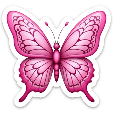 Pink butterfly  sticker