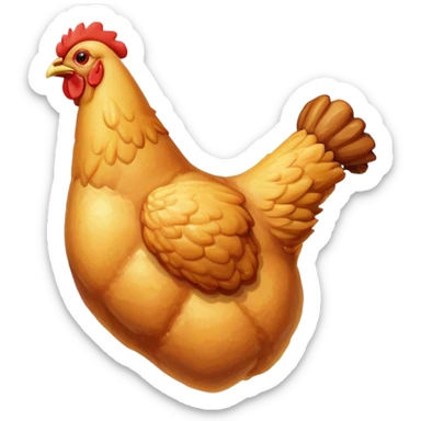 Light Yellow Fried chicken leg sticker