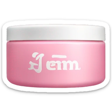 Pink face cream product sticker