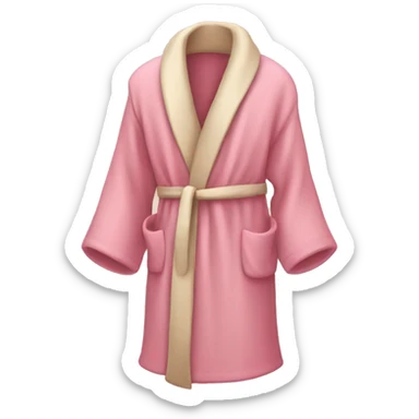Cozy pink and beige robe  sticker