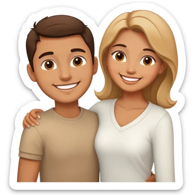 cute couple in love sticker