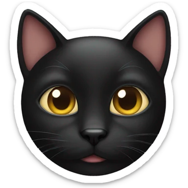 Black cat  sticker