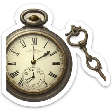 old pocket watch sticker