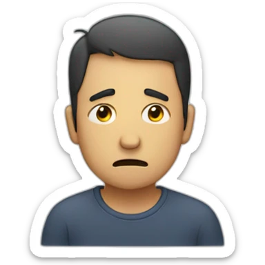 sad man with tears sticker