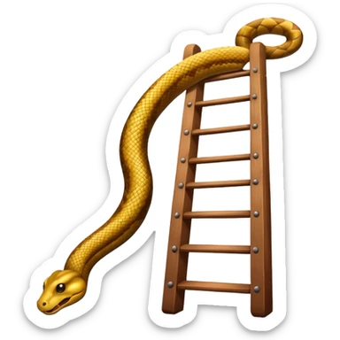 snake on a ladder sticker