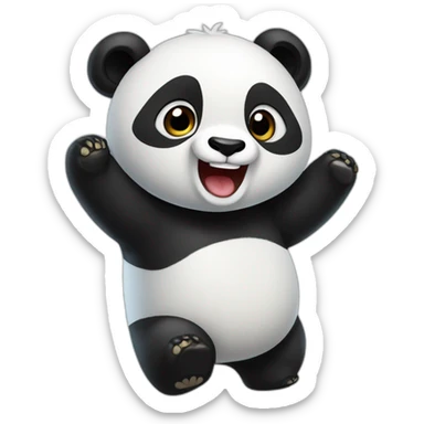 panda that is happy sticker