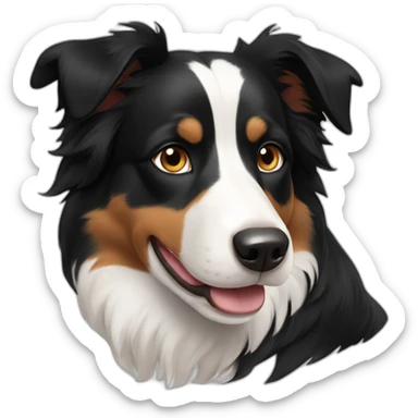 tricolor border collie sticker