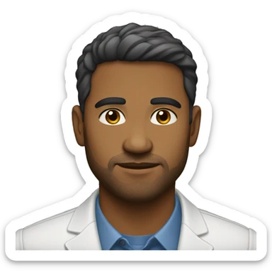 Ethnically ambiguous professional 30 year old sticker