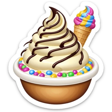ice cream bowl  sticker