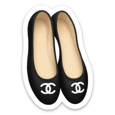 Black Chanel ballet flats sticker